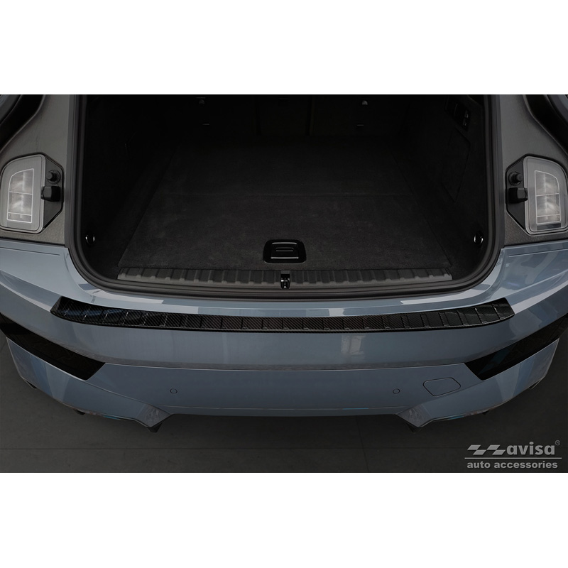 Real 3D Carbon Rear bumper protector  BMW iX (I20) 2021- 'Ribs'
