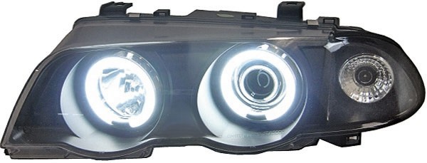 Headlights BMW E46 4drs Angel Eyes Ice CCFL