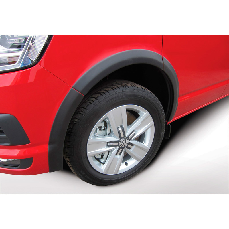 RGM Set Wheel arch extensions  Volkswagen Transporter T6.1 2019-2022 Short Wheel Base - double sliding door - Rear barn doors - Black