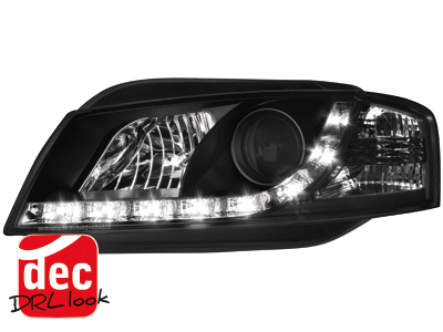 Headlights Audi A3 8P LED Devil Eyes DRL look black
