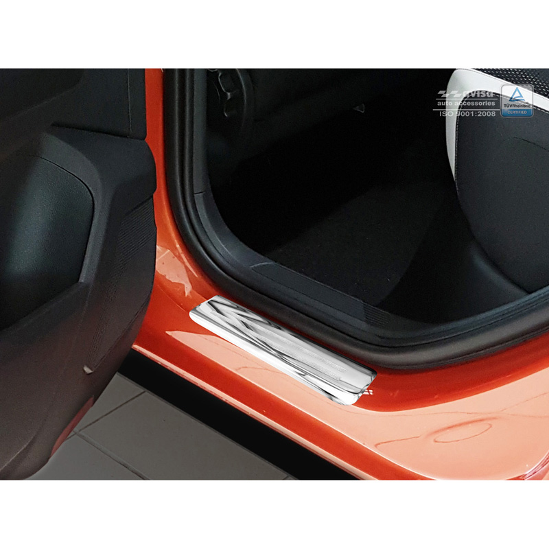 Inox door sill protectors  Volkswagen T-Roc 2017-2022 & Facelift 2022- - 'Sportline' - 4-pieces