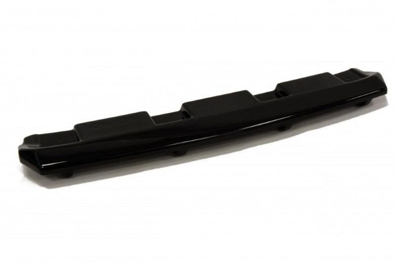 Diffuser passend voor Audi  A8 W12 D3 (Met verticale bar) Maxton Glanzend Zwart