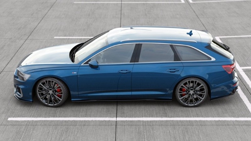 Zijskirts passend voor Audi A6 S-Line / S6 C8 Maxton Glans Zwart