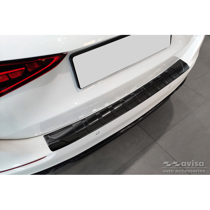 Black Stainless Steel Rear bumper protector  Mercedes C-Class W206 Kombi 2021- 'Ribs'