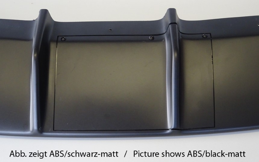 Diffuser passend voor Seat Leon FR (5F) orig. trekhaak Rieger sportuitlaat links + rechts glans zwart