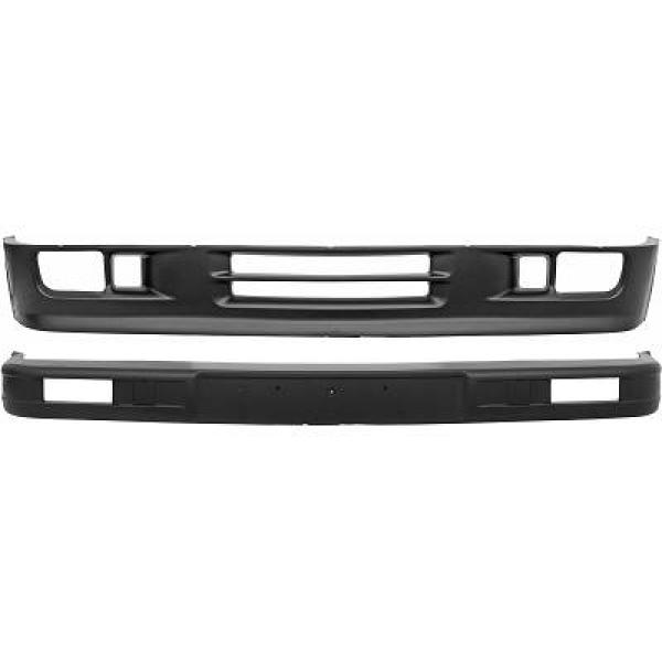 Voorbumper passend voor BMW E30 82-94 Zwart Sport Look 2-Delig