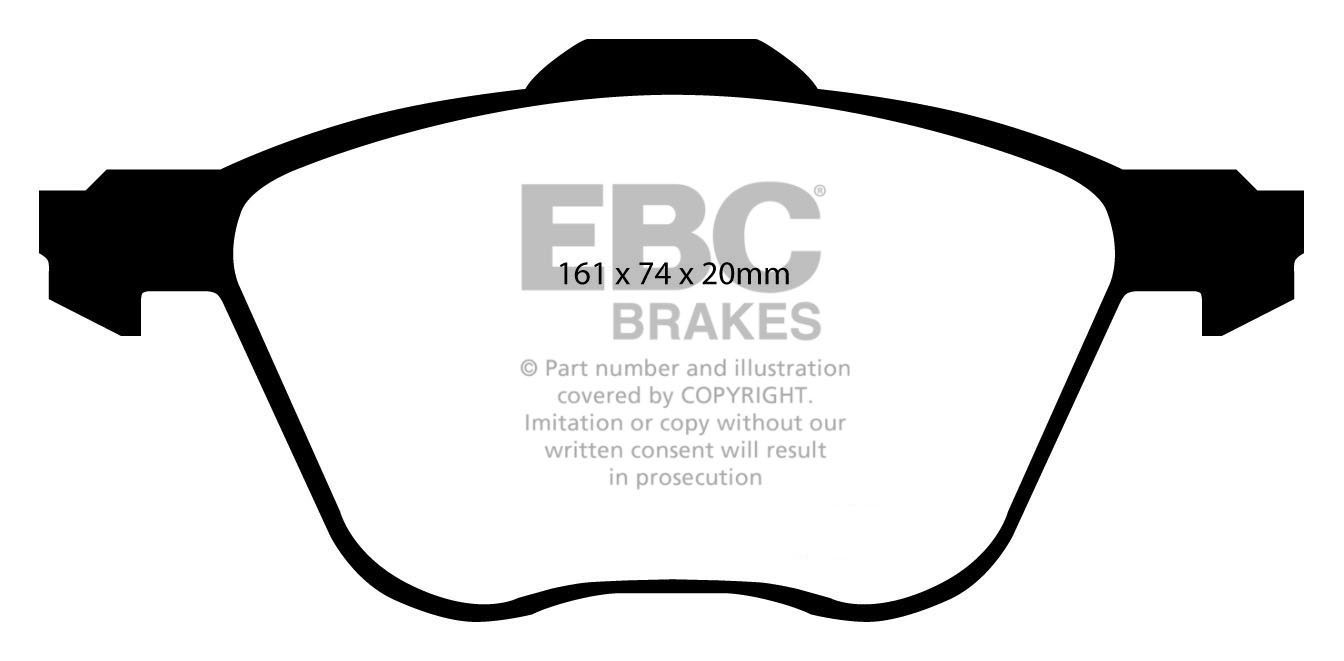 EBC Brakes VW Sharan 1.9 TD (115) 2002-2010 Remblokken voorzijde