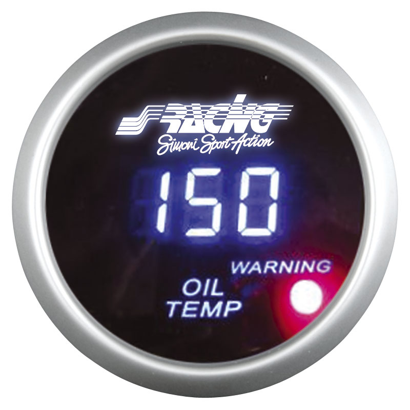 Simoni Racing Digital Instrument - Oil Temperature Gauge - 52mm