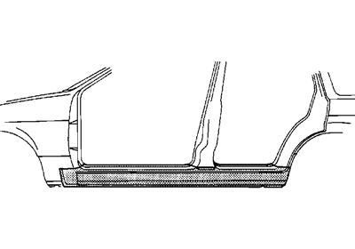 dorpel, rechts Ford Mondeo, 2000-2007
