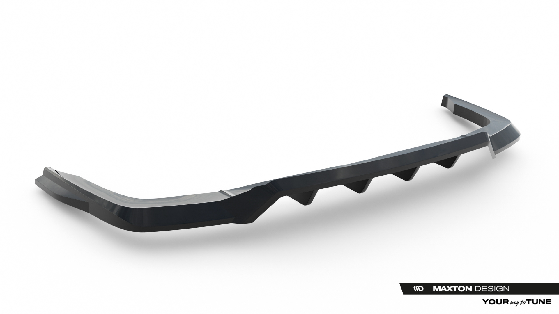 Rear Splitter Omoda 9 Mk1 with Vertical Bars Maxton Gloss Black