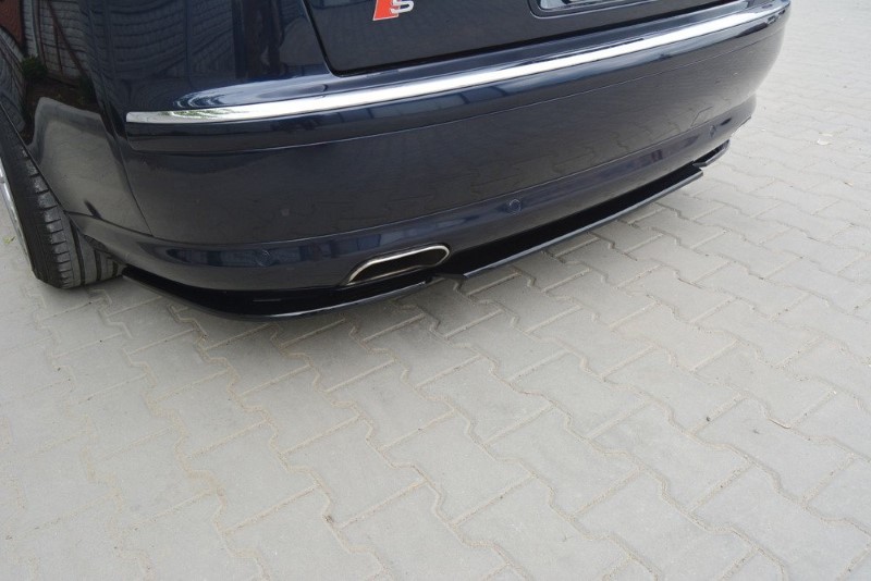 Diffuser passend voor Audi A8 D3 (Zonder Verticale Bar) Maxton Glanzend Zwart