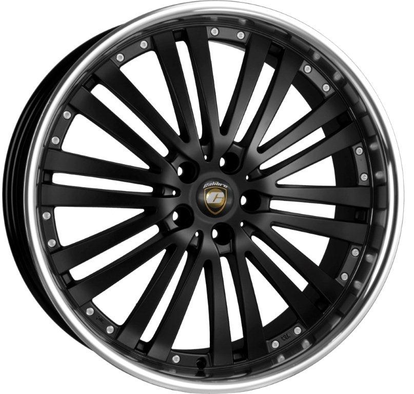 Velgen Calibre Potentia 9x22 5x108 Matt black/Polished lip