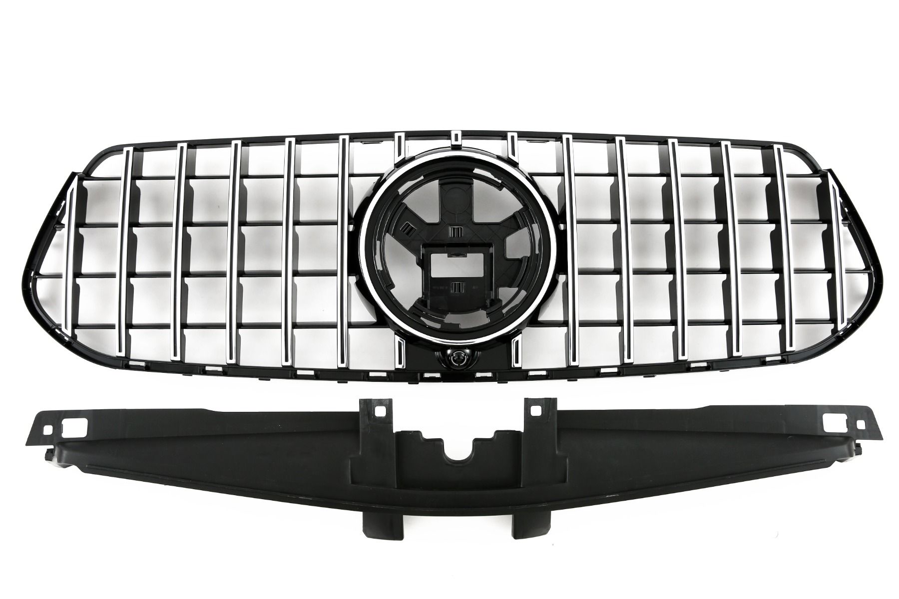 Grill passend voor Mercedes GLE V167 FL 2023-... GT Look Glans Zwart / Chroom