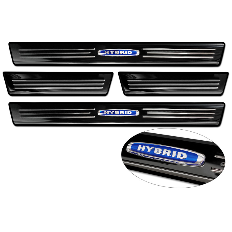Black Inox door sill protectors  Ford Focus IV excl. ST-Line 2018- 'Hybrid' - 4-pieces