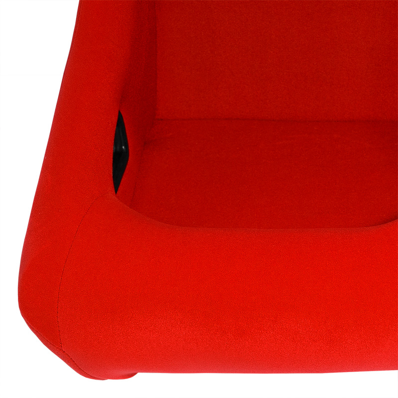 Sport seat 'Zandvoort' - Red - Non-reclinable back-rest - incl. slides
