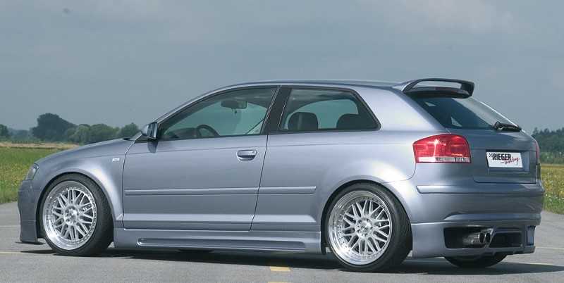 Sideskirts Audi A3 8P met schacht ABS Rieger