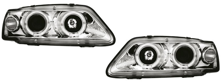 Headlights Peugeot 306 93-97 Angel Eyes Chrome