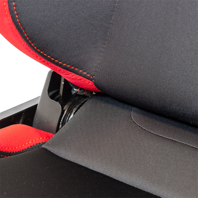Sport seat 'RS6-II' - Black/Red Fabrics - Dual-side reclinable back-rest - incl. slides