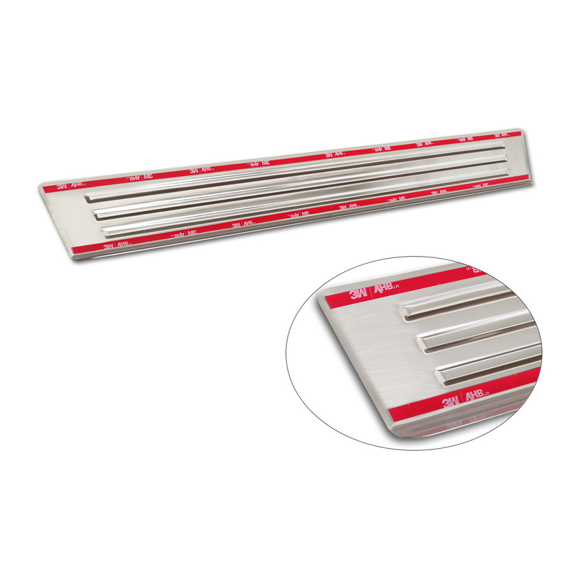 Stainless Steel Door sill protectors  Ford Ranger VI 2022- 'Lines' - 4-pieces
