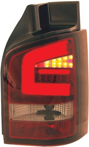 Tail Lights VW Bus T5 with Tube and LED Red/Smoke