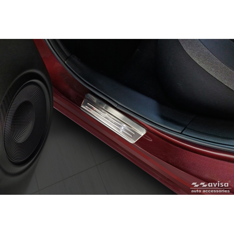 Stainless Steel Door sill protectors  Nissan Juke II (F16) 2019- 'Lines' - 4-pieces