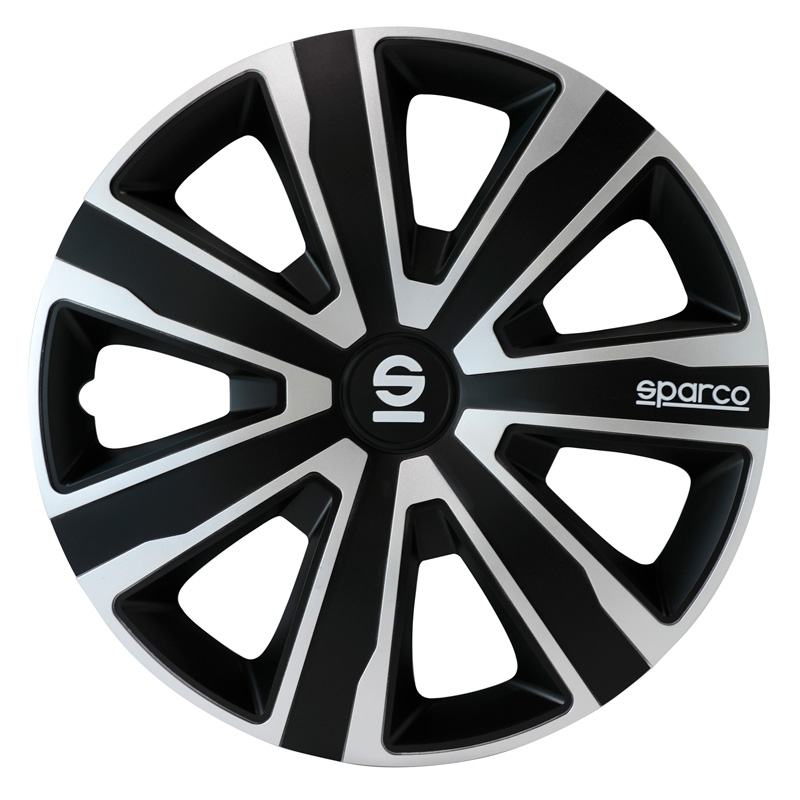 Sparco Wheel Covers Palermo - 15-inch - Silver/Black - Set of 4 pieces