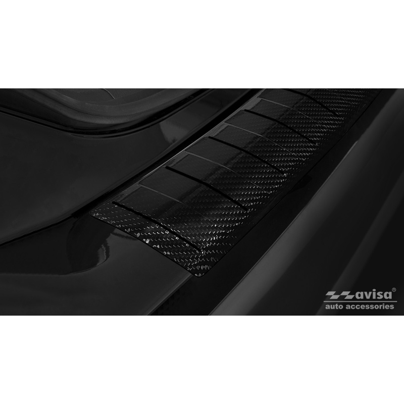 Real 3D Carbon Rear bumper protector  Opel Insignia Sports Tourer 2017- & FL 2020- 'Ribs'