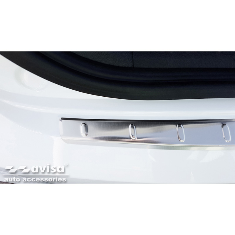 Stainless Steel Rear bumper protector  Hyundai i20 II 5-doors & Active Crossover FL 2018-2020 - 'Ribs'