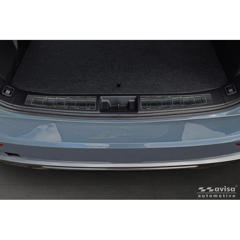 Avisa Black Stainless Steel Inner Rear bumper protector  Mitsubishi Outlander IV Facelift 2025- 'Ribs'