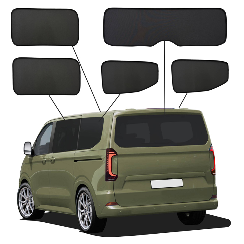 SunClip Privacy & Sun protection  Volkswagen T7 Caravelle (L1) 2024- & Ford Tourneo Custom (L1) 2023- without pop-out windows