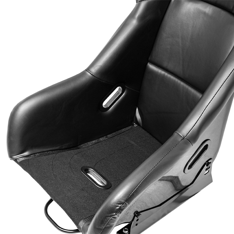 Sport seat 'FS' - Black Synthetic leather - Non-reclinable fibreglass back-rest - incl. slides