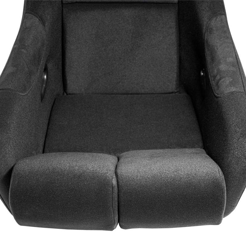 Sport seat 'BS6' - Black - Non-reclinable fibreglass back-rest - incl. slides