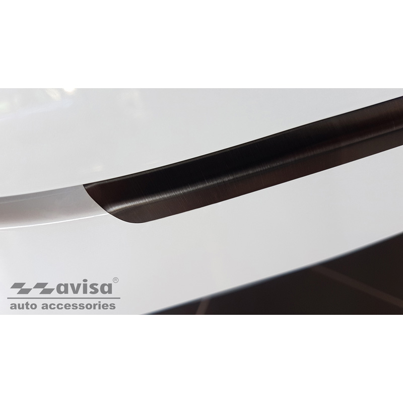Black Stainless Steel Rear bumper protector  Seat Leon IV HB / Cupra Leon HB (KL) 5-doors 2020-2024 & FL 2024-