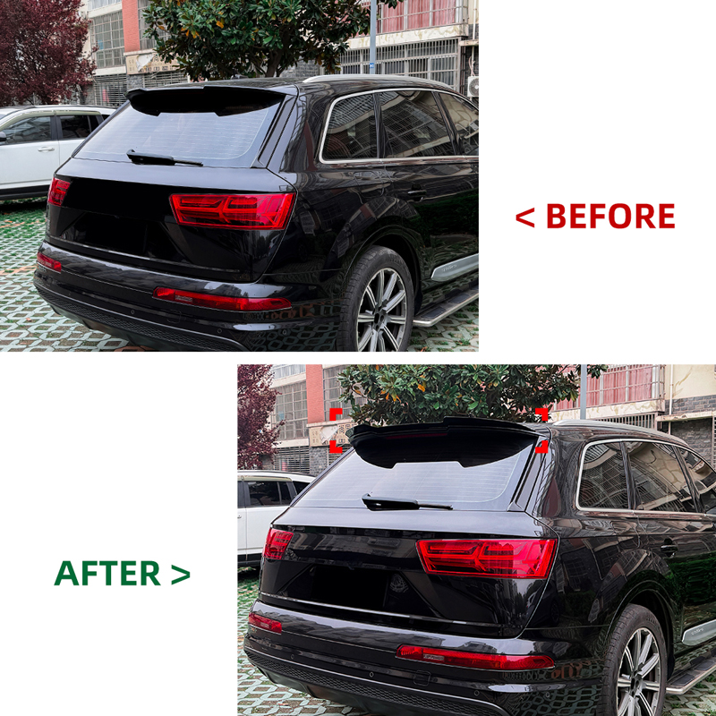 Roof spoiler (Spoiler Cap)  Audi Q7 (4M) 2015-2019 & FL 2019 incl. S-Line (ABS Glossy Black)