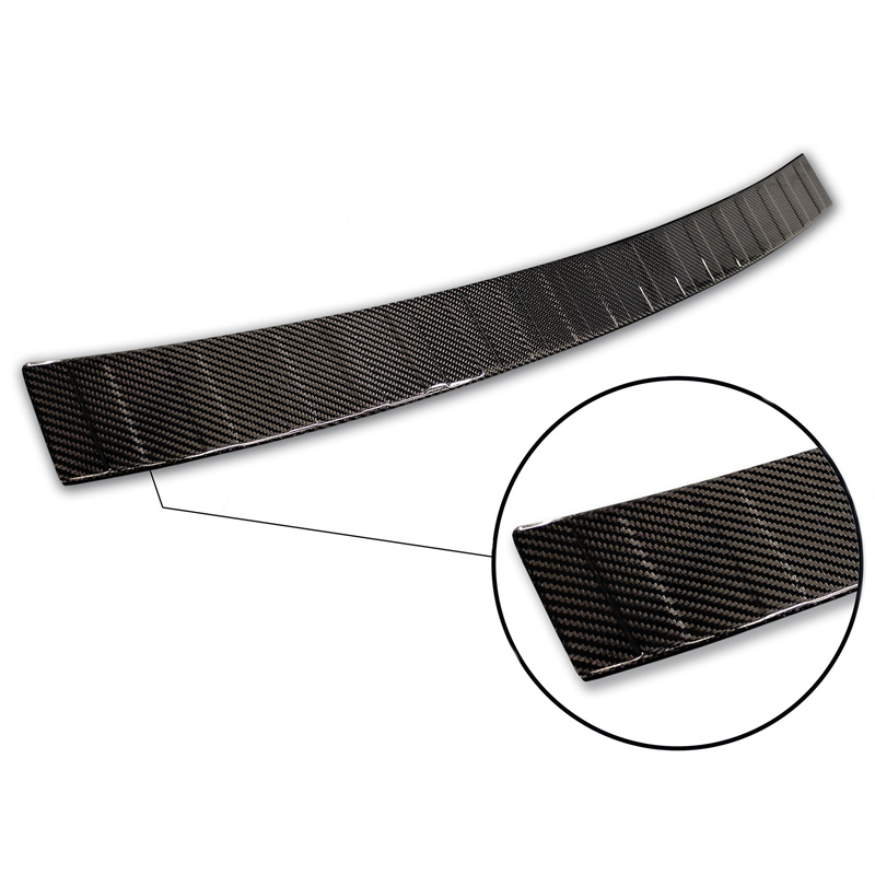 Real 3D Carbon Rear bumper protector  BMW 5-Series F11 Touring 2010-2016 'Ribs'