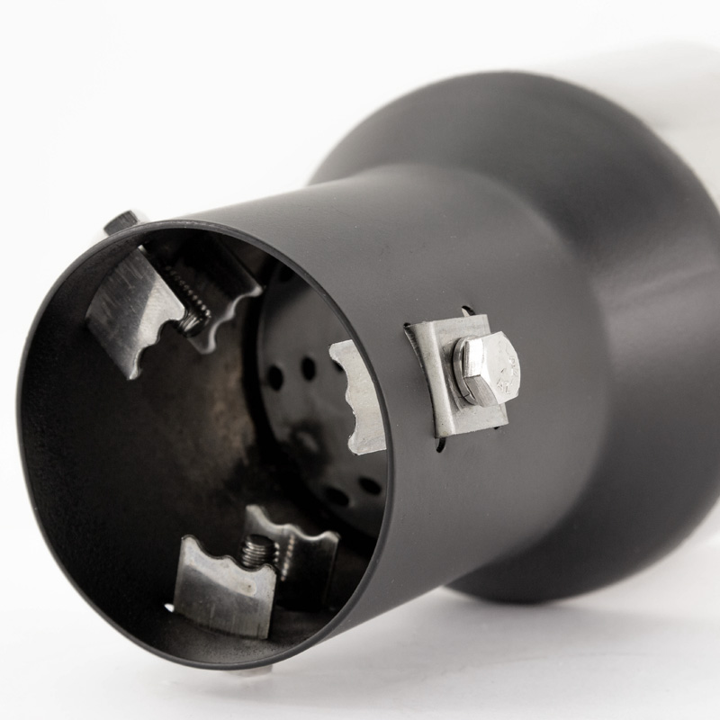 Simoni Racing Exhaust Tip Round/Slanting Inox - Ø90xL175mm - Installation ->57mm
