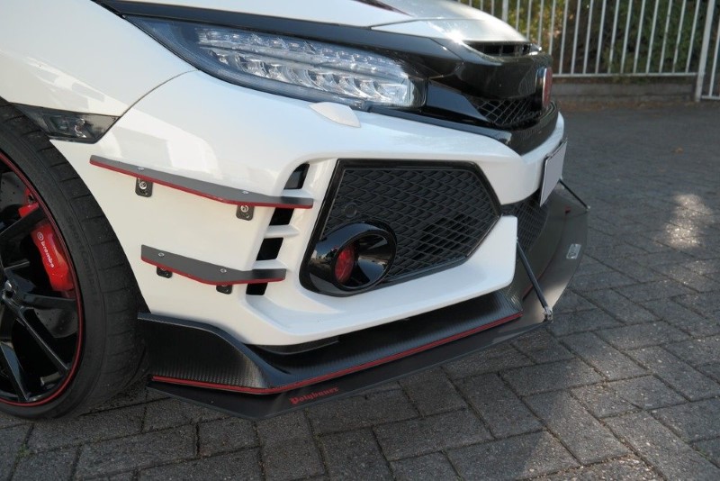 Canards Honda Civic IX Type R V.3 Glanzend Zwart