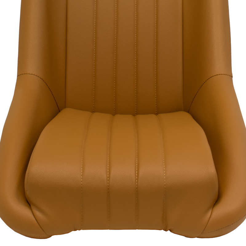 Sport seat 'Classic' - Beige Synthetic leather - Non-reclinable back-rest + Head-rest - incl. slides