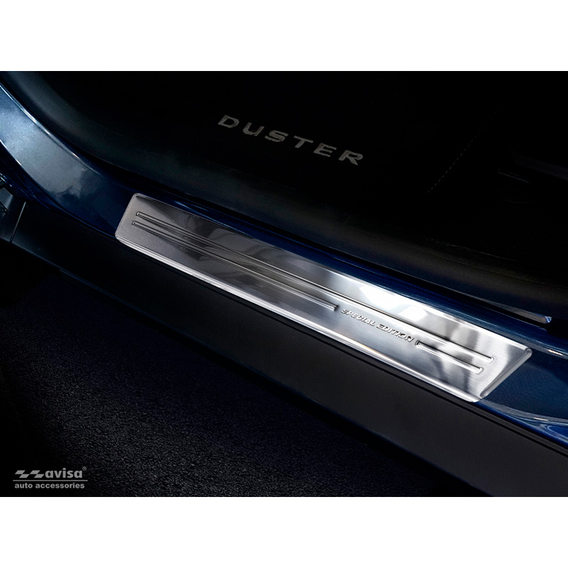 Inox door sill protectors  Dacia Duster II 2018-2021 & FL 2021-2024 'Special Edition' - 4-pieces