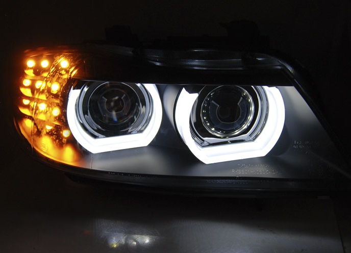 Headlights BMW E90/E91 09-11 Xenon 3D Angel eyes