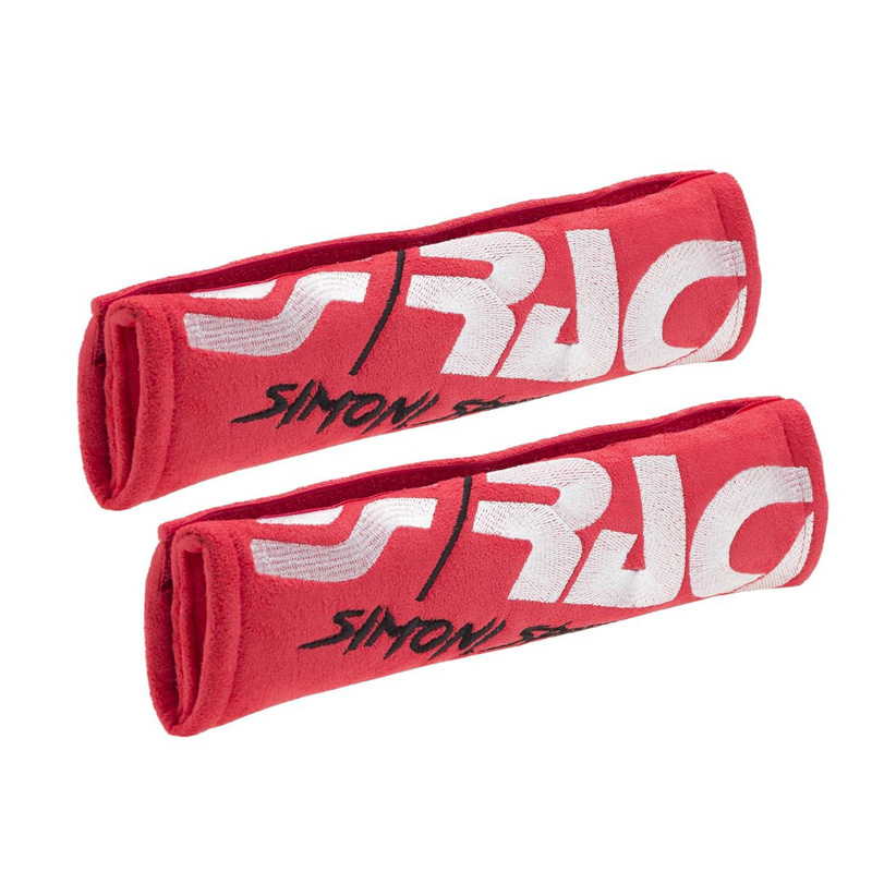 Simoni Racing Seat Belt Pads Cut - Red - 2 pieces