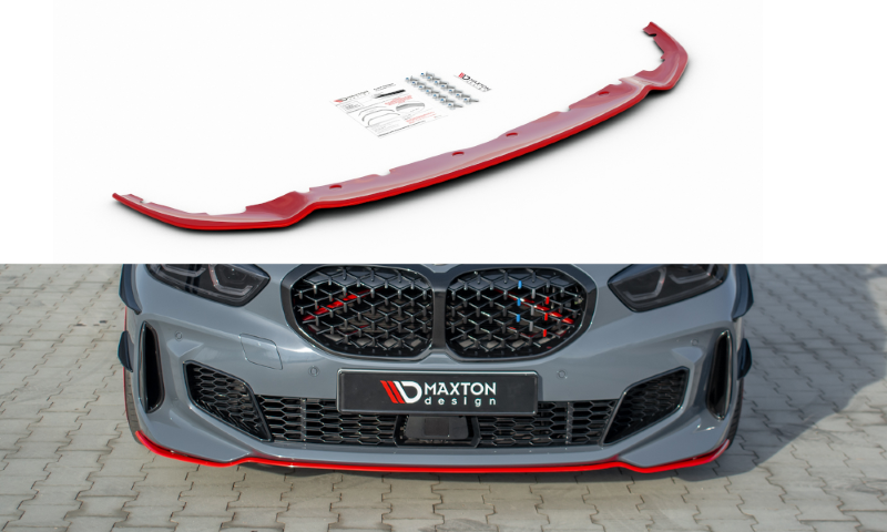 Voorspoiler passend voor BMW 1 Serie F40 M-Pack/ M135i Glans Rood V4