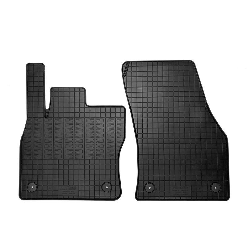 Rubber car mats set  Volkswagen Caddy V Box 2020- (2-pieces + fixing system)
