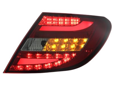 Tail Lights Mercedes-Benz C-Class W204 Lim. with Tube and LED Red/Smoke
