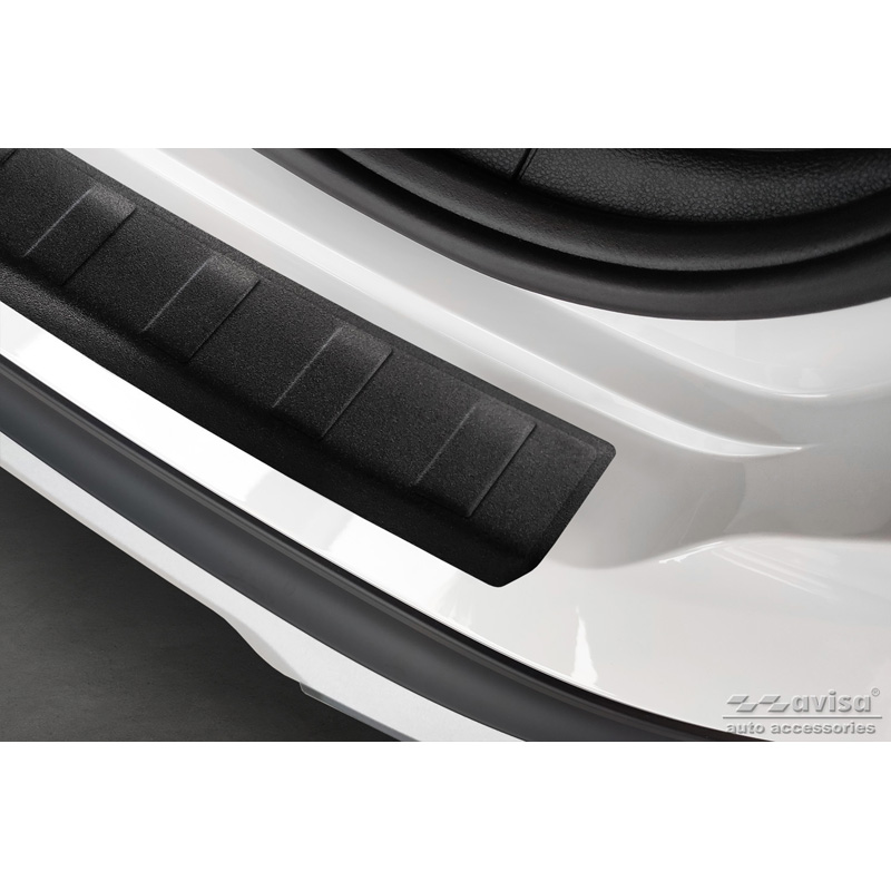Matt Black Stainless Steel Rear bumper protector  Seat Ateca 2016-2020 & FL 2020- 'Ribs'