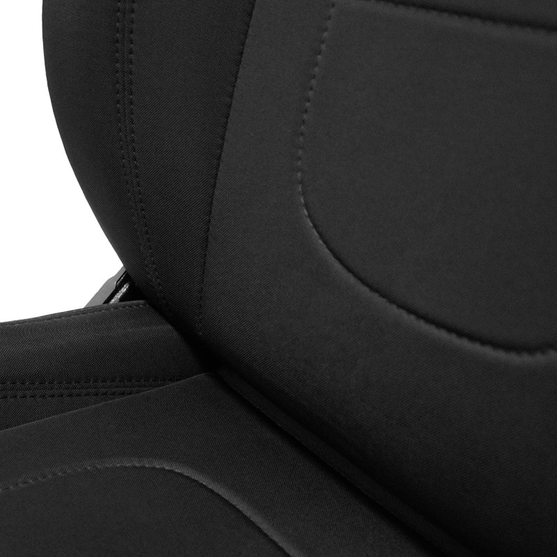 Sport seat 'Retro II' - Black - Dual-side reclinable back-rest - incl. slides