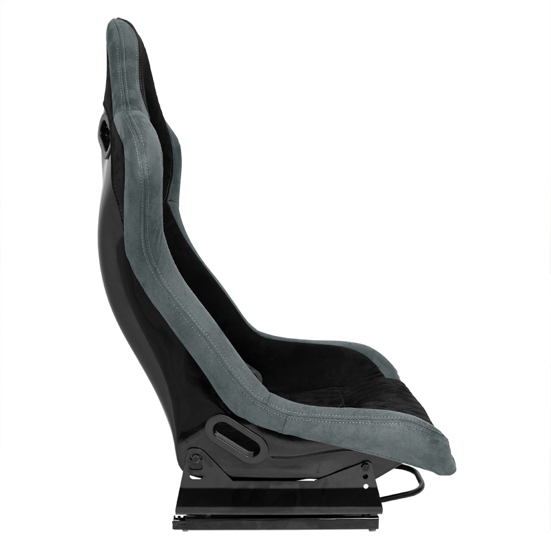 Sport seat 'LV' - Black/Grey - Non-reclinable fibreglass back-rest - incl. slides