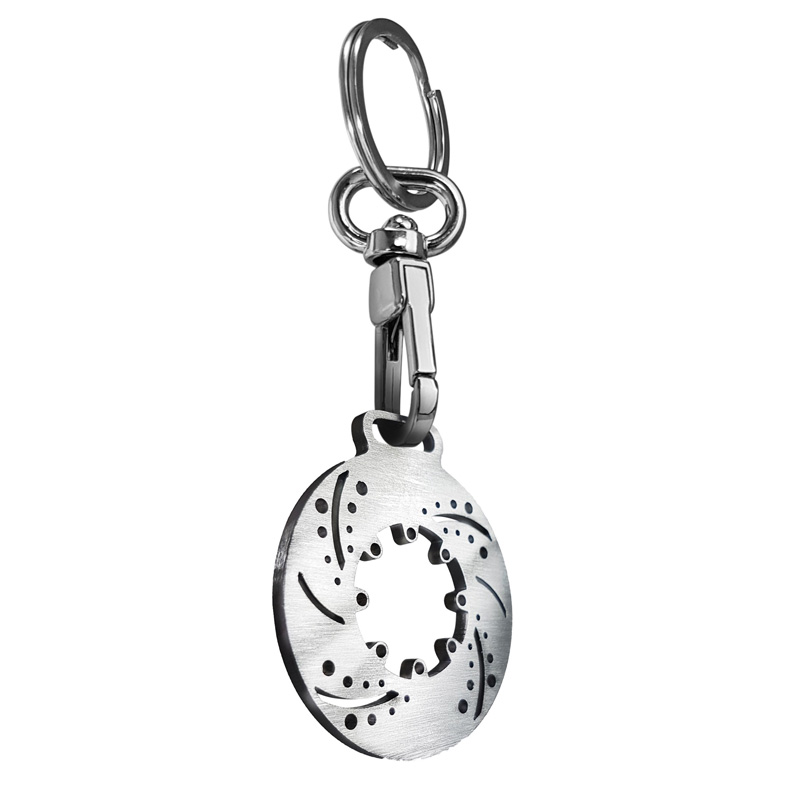 Stainless steel key chain - 'Brake disc' (silver)