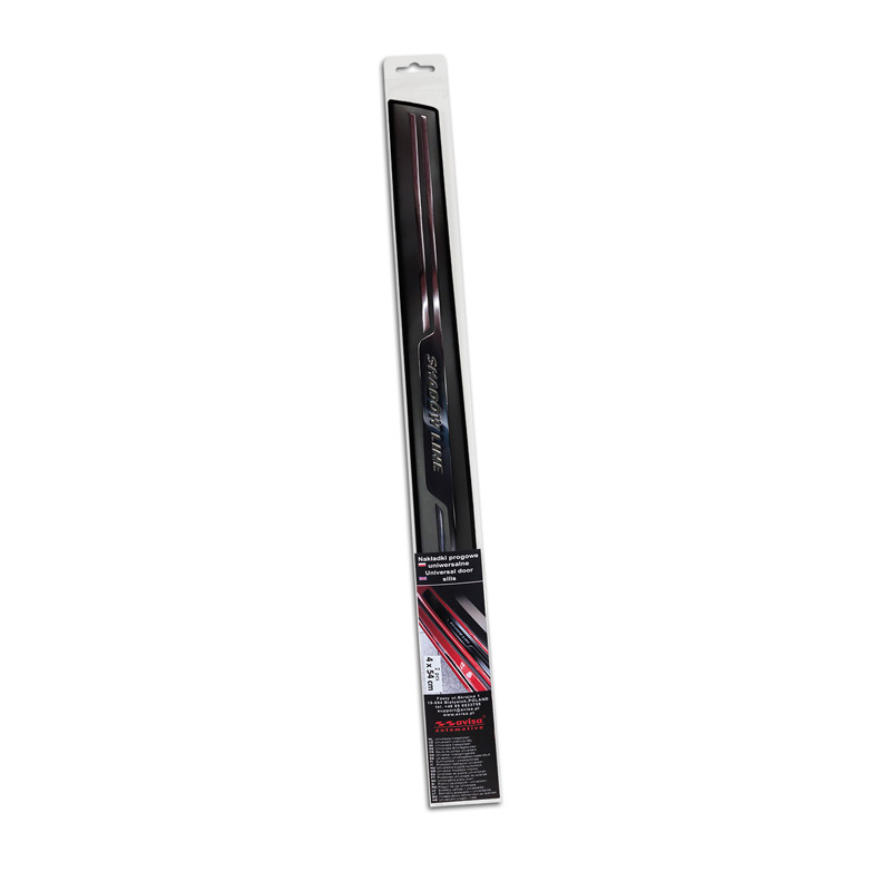 Avisa Universal Door Sill Protector Set 'Shadow Premium' Aluminium/Black - 2-Pieces - 54 x 4 cm