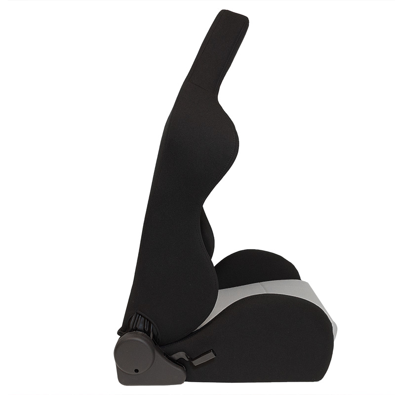 Sport seat 'Eco' - Black/Grey - Right-side reclinable back-rest - incl. slides